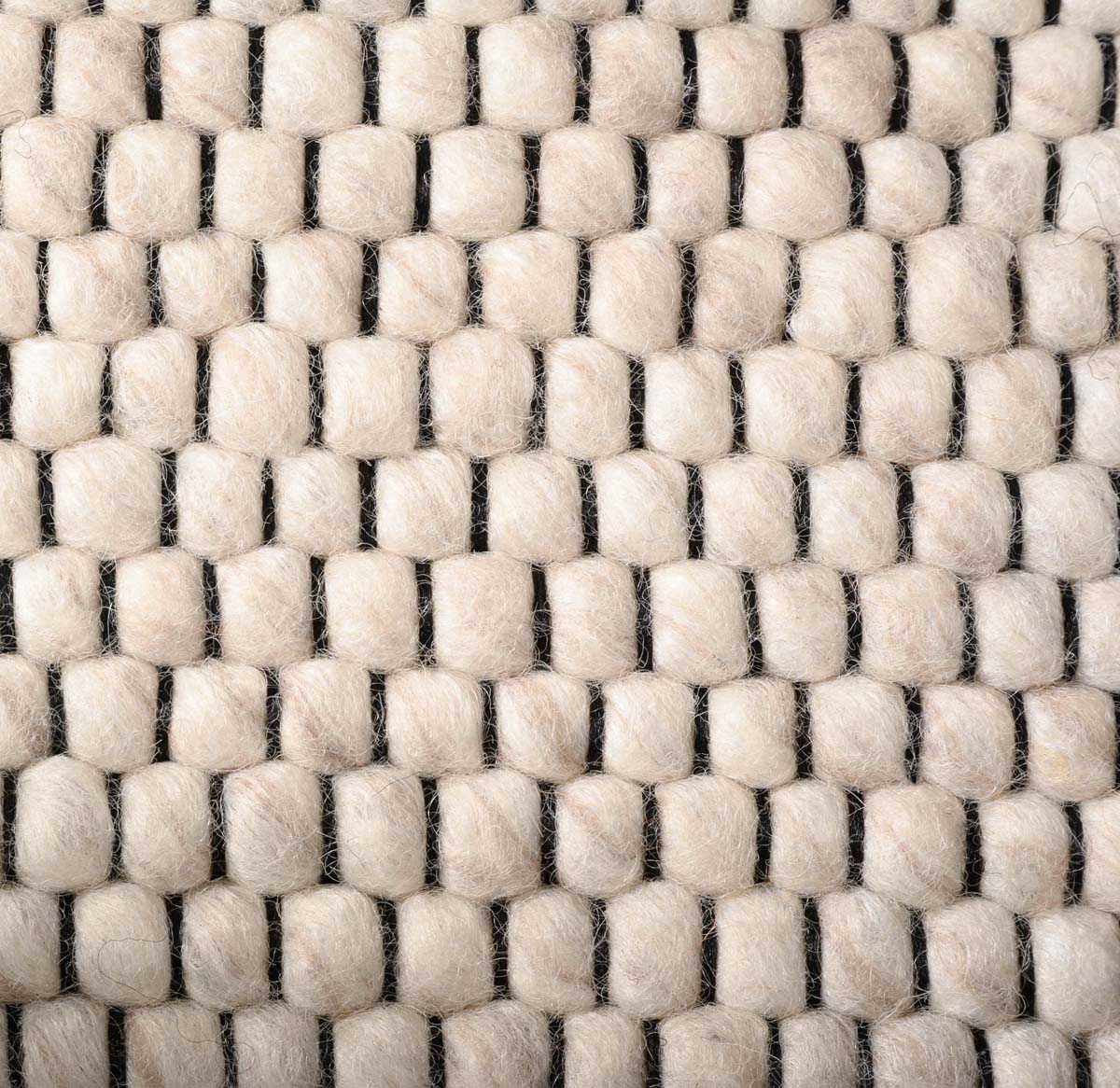 Tapis Carré en laine - Lett blanc - close up Tapis Carré en laine - Lett blanc - close up