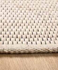 Tapis Carré en laine - Lett blanc - close up, thumbnail Tapis Carré en laine - Lett blanc - close up, thumbnail