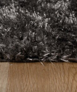 Tapis ovale poils longs - Posh gris - close up zijkant, thumbnail Tapis ovale poils longs - Posh gris - close up zijkant, thumbnail