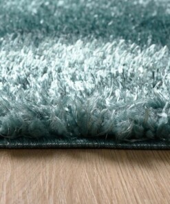 Tapis de couloir poils longs - Posh turquoise - close up zijkant, thumbnail Tapis de couloir poils longs - Posh turquoise - close up zijkant, thumbnail