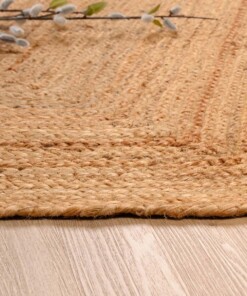 Tapis Carré en jute Boho & me - naturel - close up zijkant, thumbnail Tapis Carré en jute Boho & me - naturel - close up zijkant, thumbnail