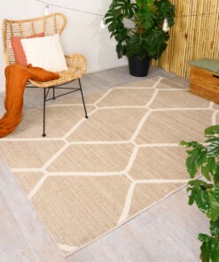 Tapis extérieur jute - Lazo Diamond beige Tapis extérieur jute - Lazo Diamond beige