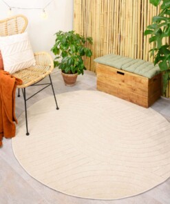 Tapis d'extérieur Rond - Verano blanc