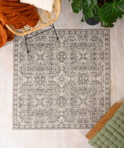 Tapis d'extérieur Carré Sunny oriental - gris - overzicht sfeer