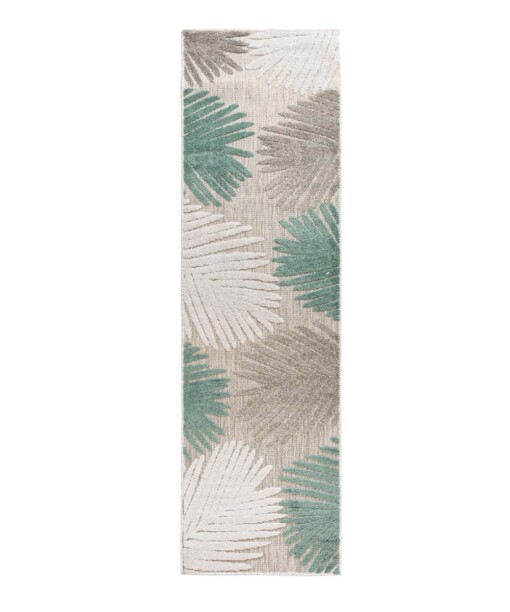 Tapis de balcon Feuilles - Verano blanc/menthe - overzicht boven