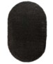 Tapis ovale poils longs - Cozy Shaggy gris foncé - overzicht boven, thumbnail