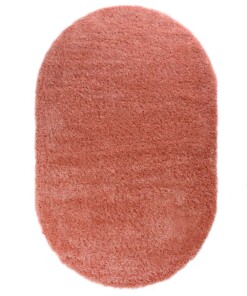 Tapis ovale poils longs - Cozy Shaggy rose - overzicht boven