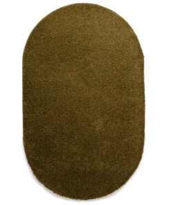 Tapis ovale poils longs - Shaggy Trend vert olive - overzicht