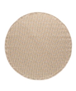 Tapis d'extérieur Rond aspect jute Sunny Contour - beige - overzicht boven, thumbnail