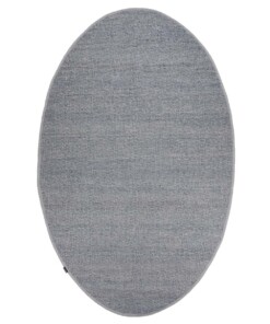 Tapis ovale en laine - Lett bleu acier - overzicht