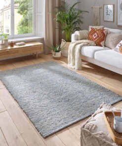 Tapis en laine - Kaia bleu clair