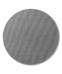 Tapis bouclé Rond - Fleur gris - overzicht boven
