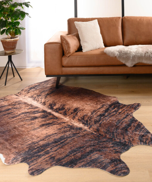 Tapis en peau de vache - Happy Cow marron - sfeer