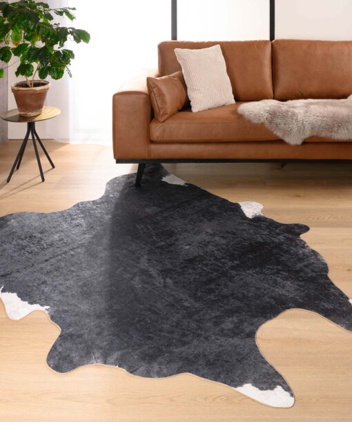 Tapis en peau de vache - Happy Cow noir/blanc - sfeer
