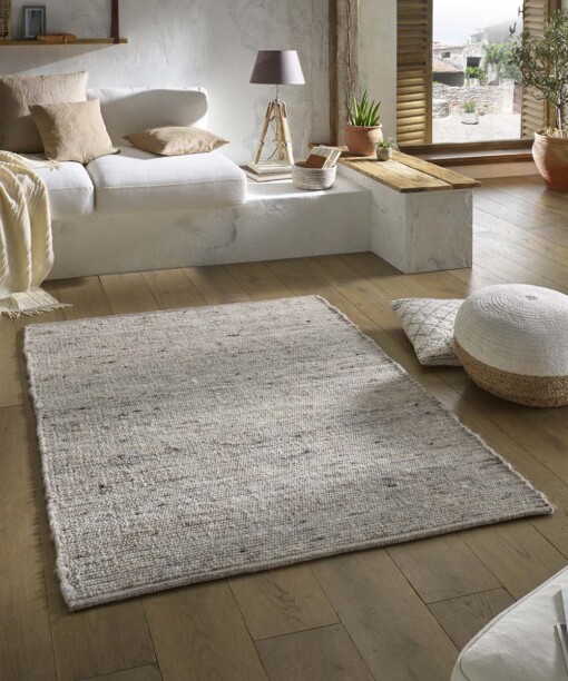 Tapis en laine - Bokn gris clair