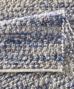 Tapis en laine - Ursule bleu/Crème Tapis en laine - Ursule bleu/Crème