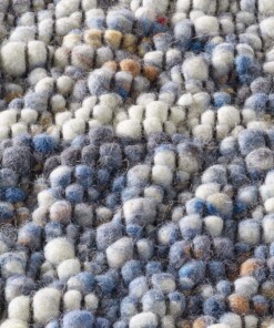 Tapis en laine - Ursule bleu/Crème Tapis en laine - Ursule bleu/Crème