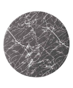 Tapis lavable Rond aspect marbre - Chloé gris/blanc - overzicht boven, thumbnail Tapis lavable Rond aspect marbre - Chloé gris/blanc - overzicht boven, thumbnail