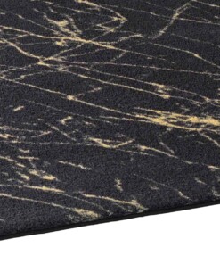 Tapis lavable aspect marbre - Chloé noir/or - close up zijkant, thumbnail Tapis lavable aspect marbre - Chloé noir/or - close up zijkant, thumbnail