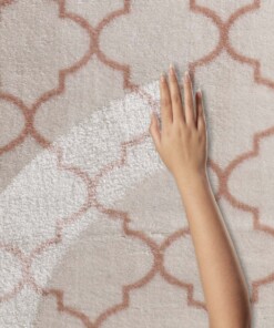 Tapis lavable - Trellis blanc/rose Tapis lavable - Trellis blanc/rose