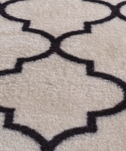 Tapis lavable - Trellis blanc/noir