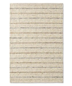 Tapis laine rayé - Jarl marron/gris - overzicht boven