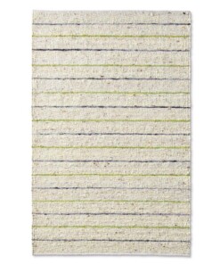Tapis laine rayé - Jarl Crème/vert - overzicht boven
