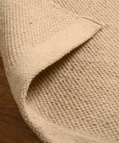 Tapis en coton - Svelvik beige - close up, thumbnail Tapis en coton - Svelvik beige - close up, thumbnail