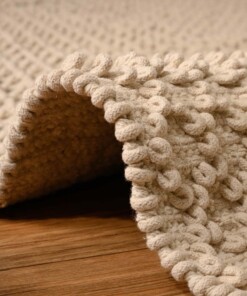 Tapis en coton Géométrique - Nordland blanc - close up, thumbnail Tapis en coton Géométrique - Nordland blanc - close up, thumbnail