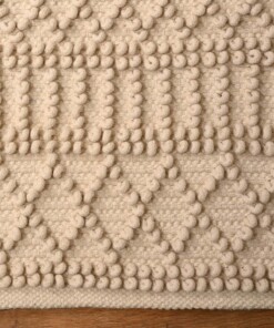 Tapis en coton Géométrique - Nordland blanc - close up, thumbnail Tapis en coton Géométrique - Nordland blanc - close up, thumbnail