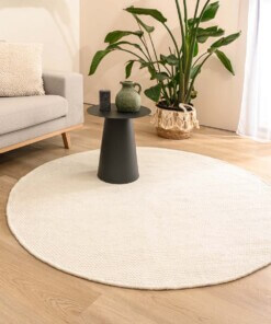 Tapis en laine Rond - Ulstein blanc - sfeer