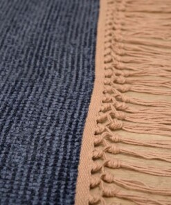 Tapis en viscose - Gem bleu - close up, thumbnail