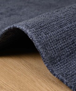 Tapis en viscose - Gem bleu - close up, thumbnail