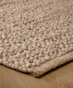 Tapis en laine - Agder beige - close up, thumbnail Tapis en laine - Agder beige - close up, thumbnail