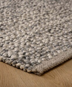 Tapis en laine - Agder gris - close up, thumbnail Tapis en laine - Agder gris - close up, thumbnail