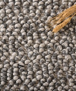 Tapis en laine - Agder gris - close up, thumbnail Tapis en laine - Agder gris - close up, thumbnail