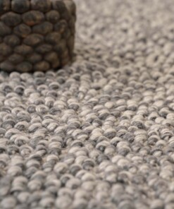 Tapis en laine - Agder gris - close up, thumbnail Tapis en laine - Agder gris - close up, thumbnail