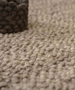 Tapis en laine - Agder gris clair - close up, thumbnail Tapis en laine - Agder gris clair - close up, thumbnail