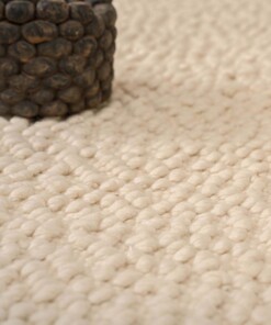 Tapis en laine - Agder blanc - close up, thumbnail Tapis en laine - Agder blanc - close up, thumbnail
