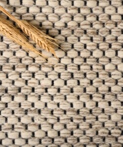 Tapis en laine - Odda Crème/taupe - close up, thumbnail Tapis en laine - Odda Crème/taupe - close up, thumbnail