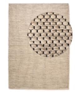 Tapis en laine - Odda Crème/taupe - overzicht