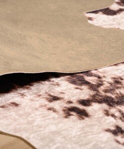 Tapis imitation peau de vache 150 x 200 cm marron et blanc BOGONG