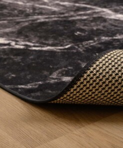 Tapis marbre lavable - Moderna noir - close up vouw, thumbnail Tapis marbre lavable - Moderna noir - close up vouw, thumbnail