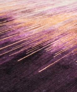 Tapis Moderne lavable - Moderna or/violet - close up materiaal, thumbnail Tapis Moderne lavable - Moderna or/violet - close up materiaal, thumbnail
