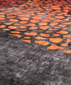 Tapis design lavable - Moderna noir - close up materiaal, thumbnail Tapis design lavable - Moderna noir - close up materiaal, thumbnail