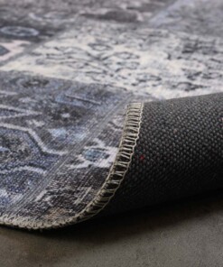 Tapis patchwork - Fade Dreamer noir/Multicolore - close up vouw, thumbnail Tapis patchwork - Fade Dreamer noir/Multicolore - close up vouw, thumbnail