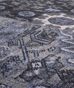 Tapis patchwork - Fade Dreamer noir/Multicolore - close up materiaal, thumbnail Tapis patchwork - Fade Dreamer noir/Multicolore - close up materiaal, thumbnail