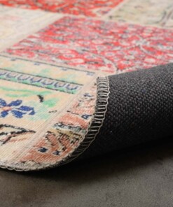 Tapis patchwork - Fade Heritage Multicolore - close up vouw, thumbnail