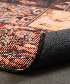 Tapis patchwork - Fade No.1 or/marron - close up vouw, thumbnail Tapis patchwork - Fade No.1 or/marron - close up vouw, thumbnail