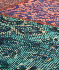 Tapis patchwork - Fade No.1 Multicolore - close up materiaal, thumbnail Tapis patchwork - Fade No.1 Multicolore - close up materiaal, thumbnail